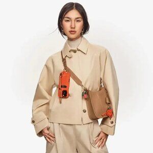 Maison de Sabre Mini Pebbled Saddle Bag in Sandstone- Never Used! ($339)